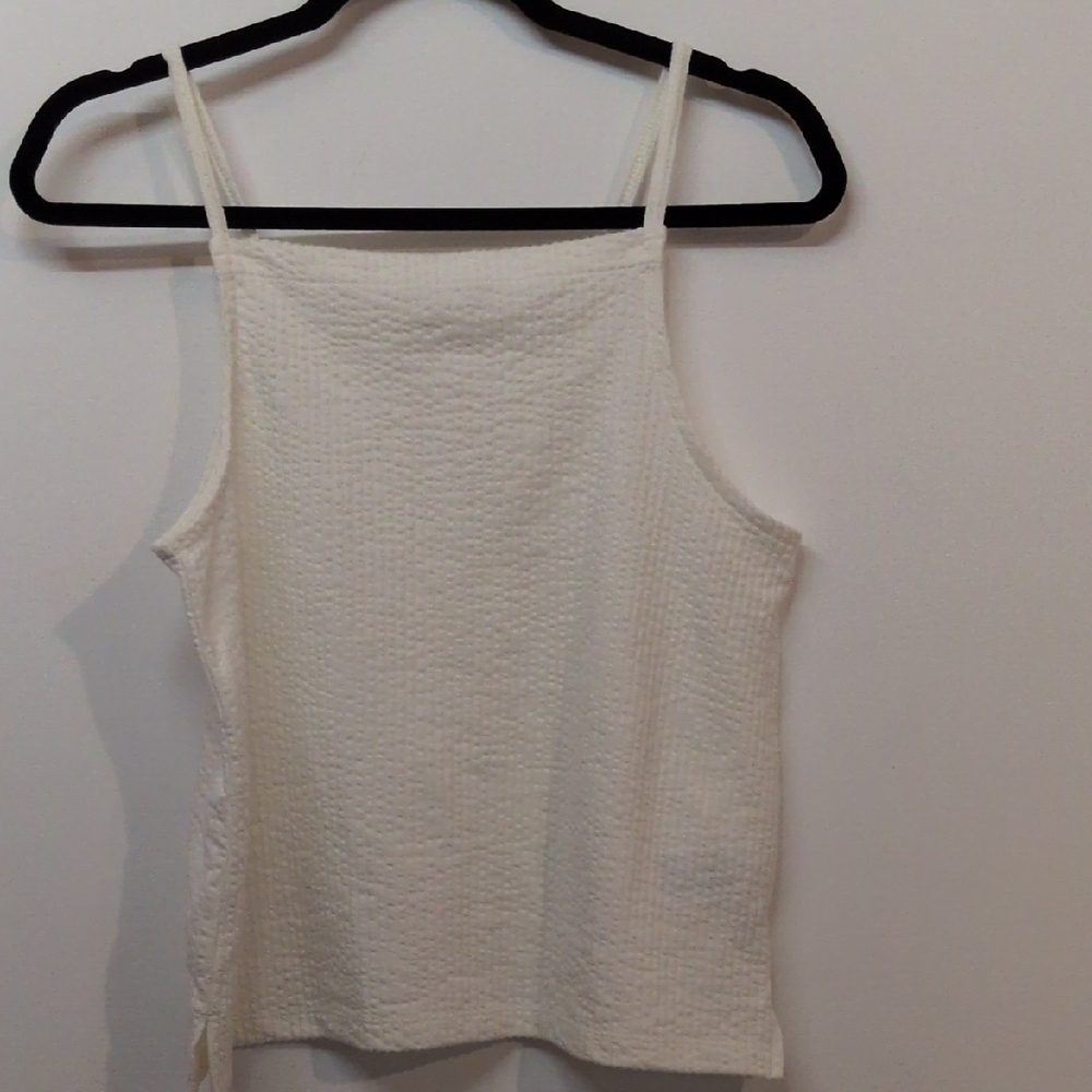 Madewell Cream Ribbed Sleeveless Camisole